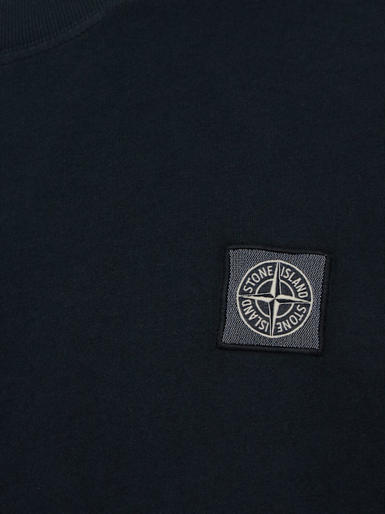 Stone Island: Logo patch cotton t-shirt
