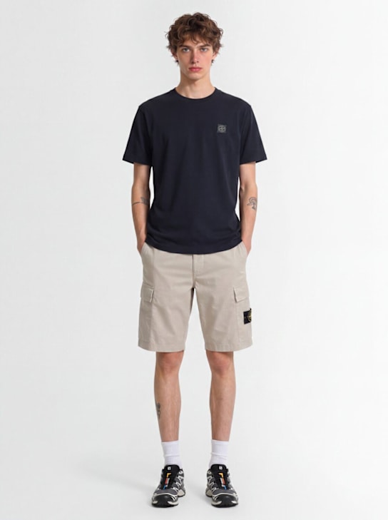 Stone Island - Logo patch cotton t-shirt