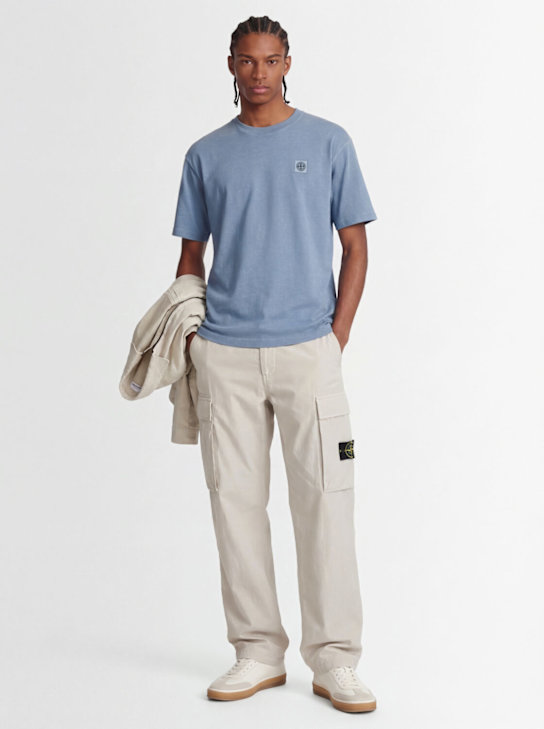 Stone Island - Logo patch cotton t-shirt