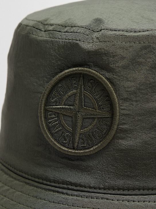 Stone Island: Logo nylon bucket hat