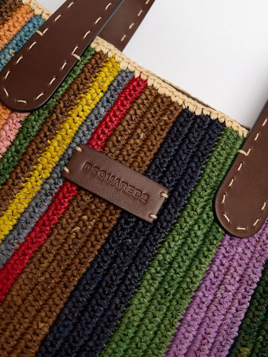 Dsquared2: Summer Dream raffia tote bag