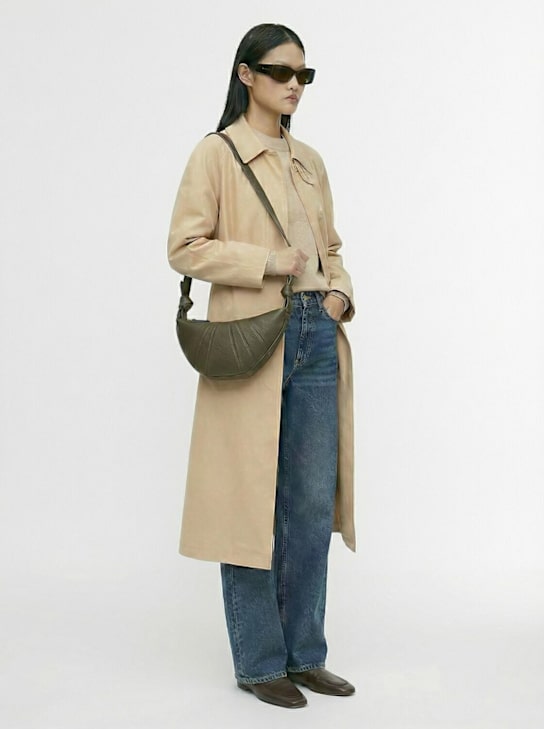Lemaire: Small Croissant grain leather bag