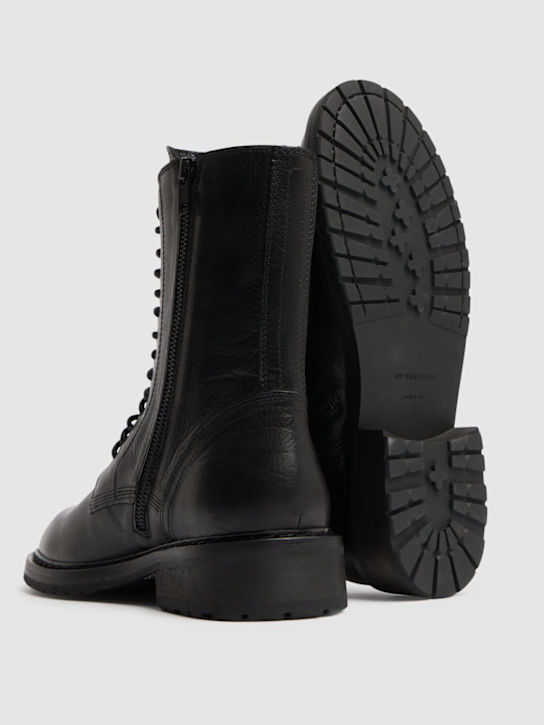 Ann Demeulemeester: 40mm hohe Kampfstiefel aus Leder „Danny“