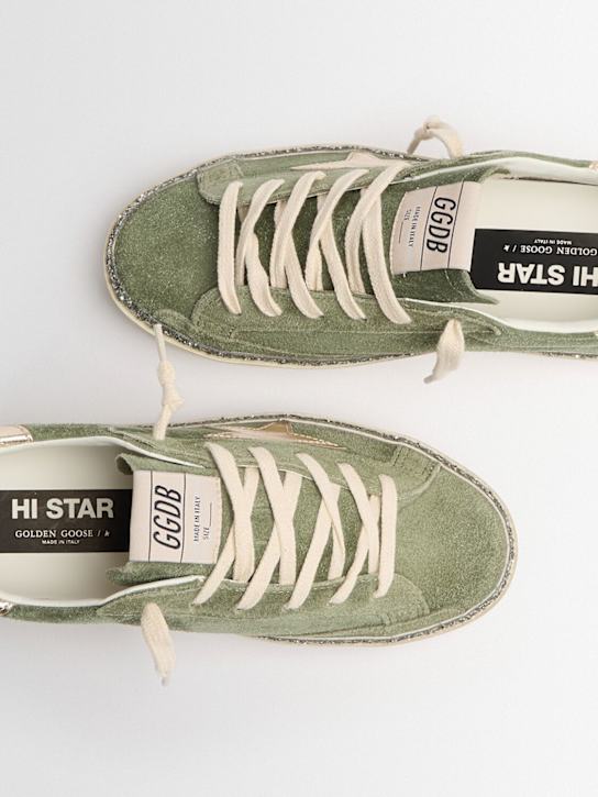 Golden Goose: Hi Star waxed suede sneakers