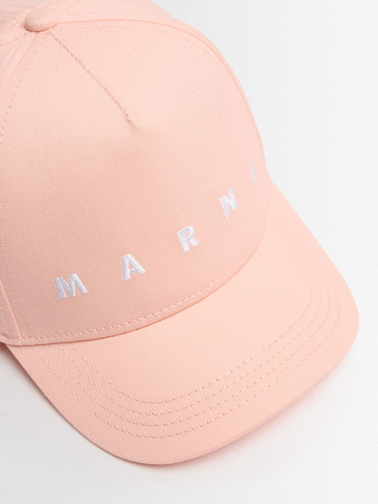 Marni Junior: Cotton canvas baseball hat w/ logo