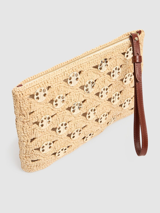 Rabanne: Raffia pouch