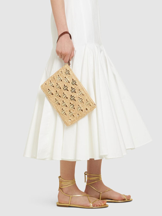 Rabanne - Pouch aus Raffia