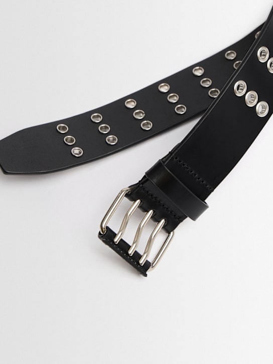Ann Demeulemeester: 4cm breiter Ledergürtel mit Ösen „Ezra“