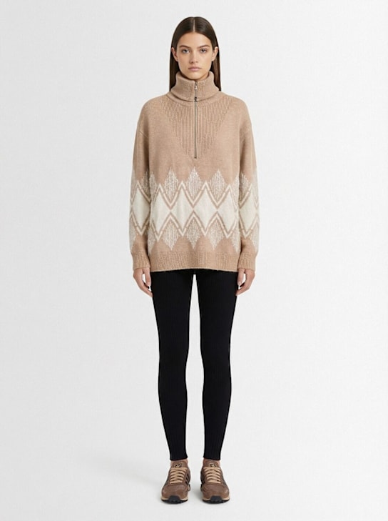 Varley: Betty jacquard half-zip sweater