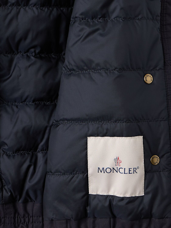 Moncler: Eucalyptus cotton blend down jacket