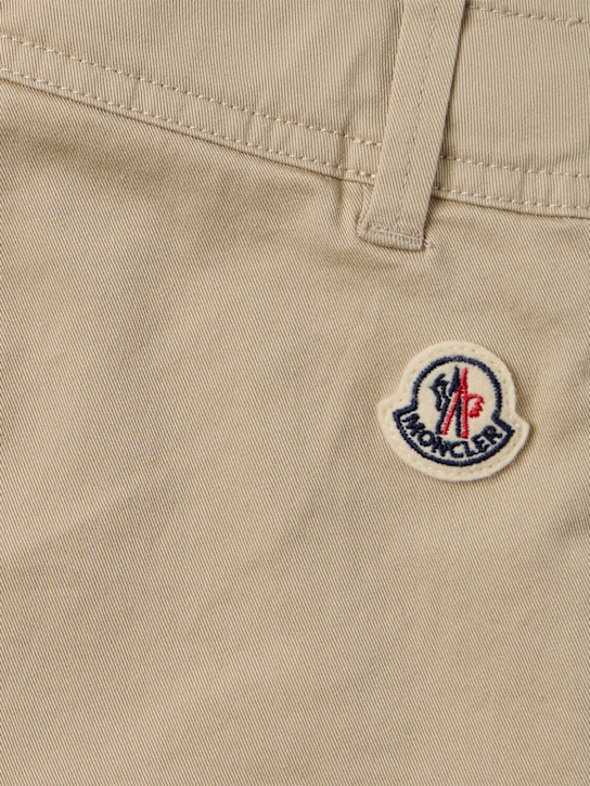 Moncler: Pleated stretch cotton gabardine pants
