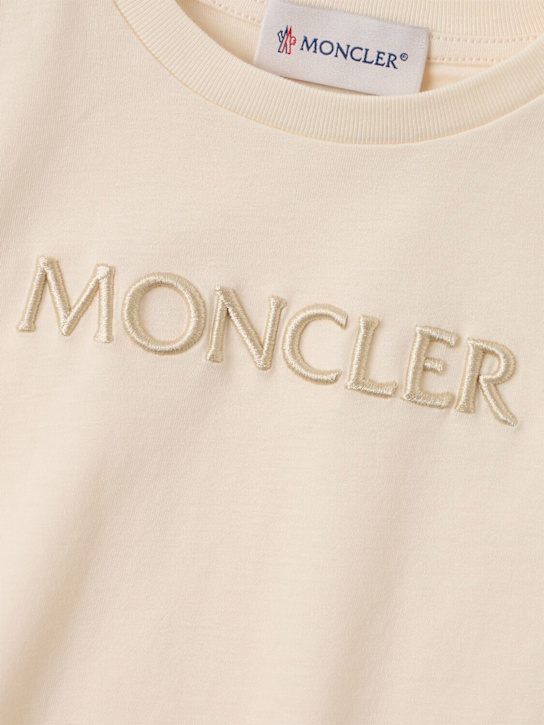 Moncler - Embroidered logo cotton t-shirt