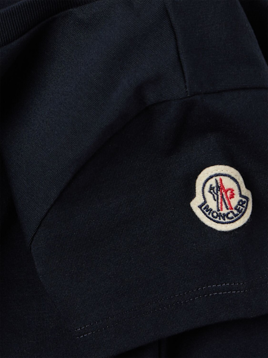 Moncler - Embroidered logo cotton t-shirt