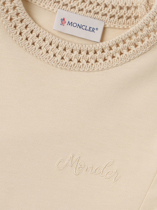 Moncler - Crochet-trimmed cotton dress