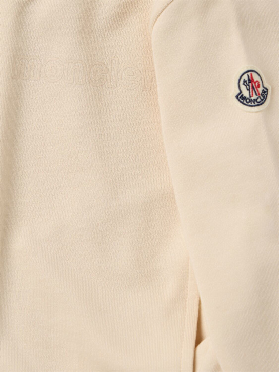 Moncler: Logo patch cotton tracksuit set