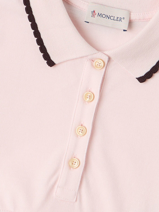Moncler - Pleated cotton polo shirt dress