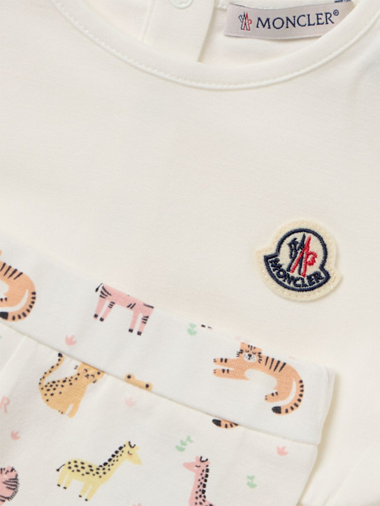 Moncler: Animal print cotton set