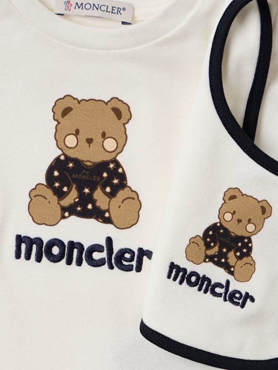 Moncler: Teddy bear logo cotton set