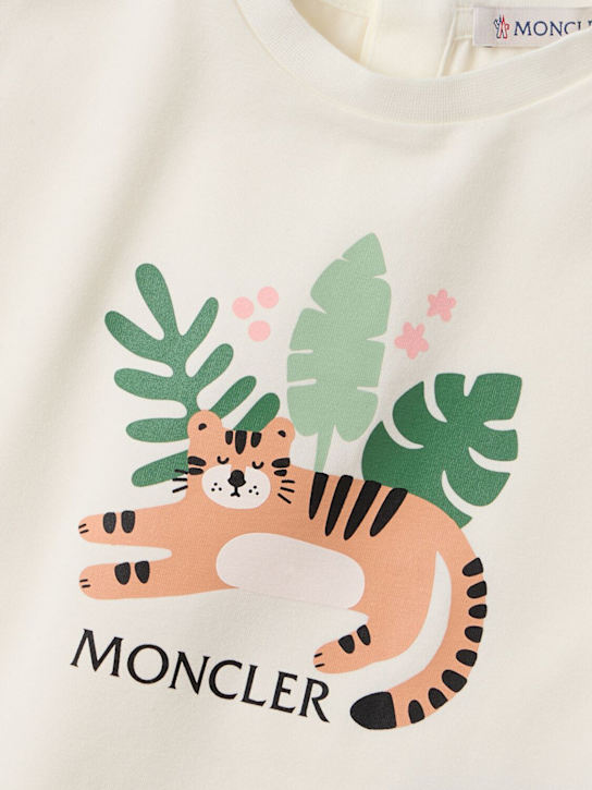 Moncler - Animal motif ruffled cotton t-shirt