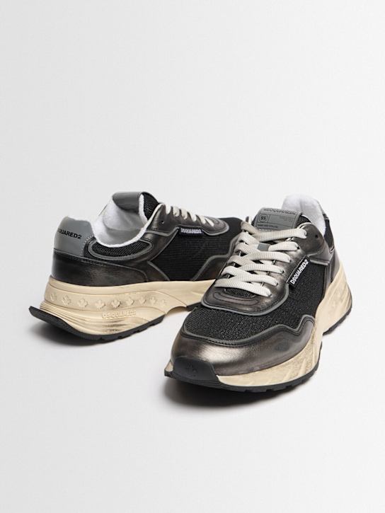 Dsquared2 - Sneakers in cotone e pelle con logo