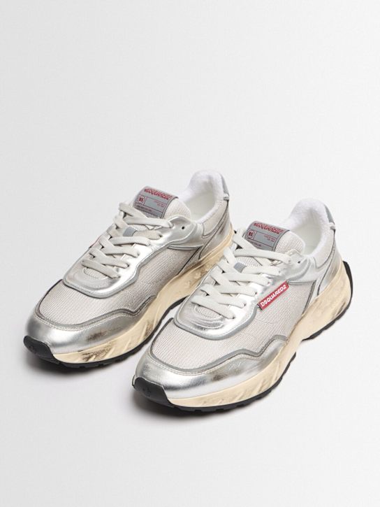 Dsquared2 - Sneakers in cotone e pelle con logo