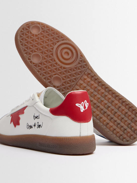 Dsquared2: Sneakers en cuir et logo poly