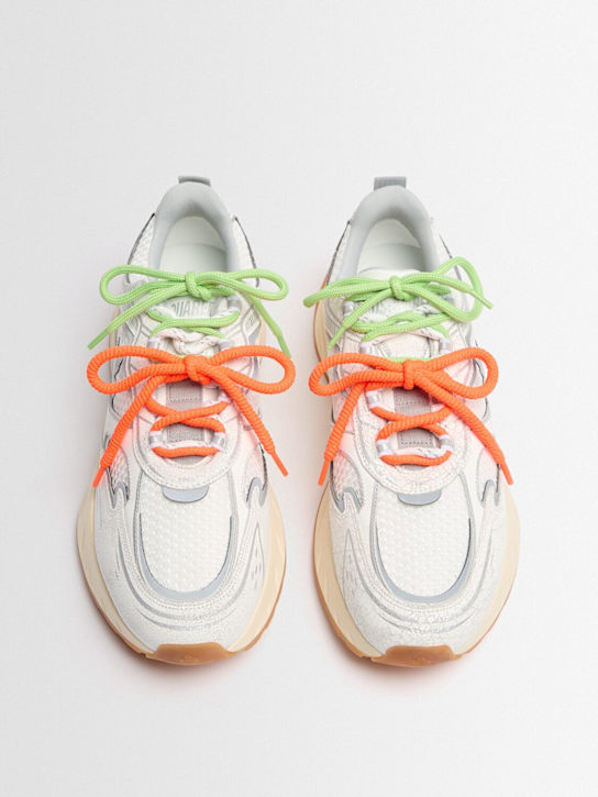 Dsquared2: Sneakers logo en cuir et polyester