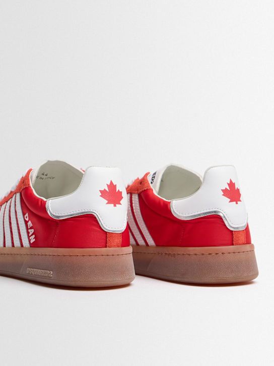 Dsquared2: Sneakers logo en cuir et polyester