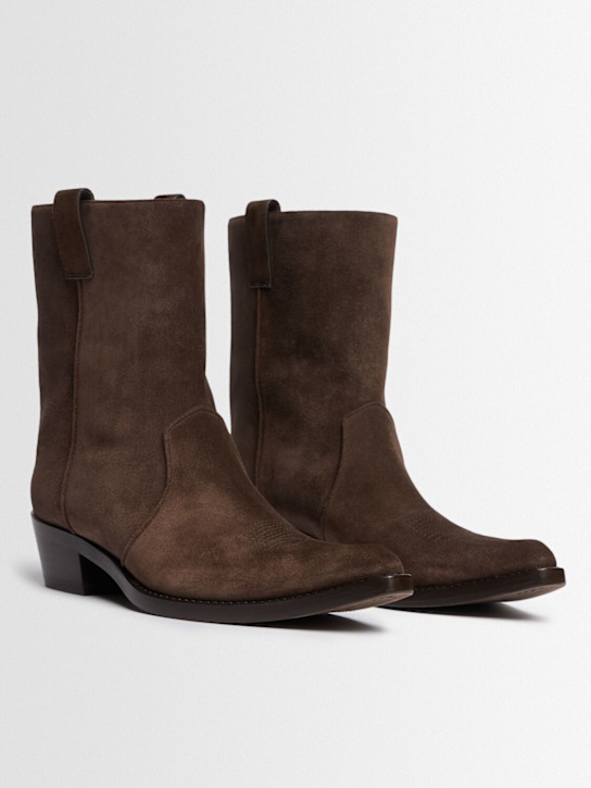 Khaite: 35mm hohe Stiefeletten aus Wildleder „Clive“