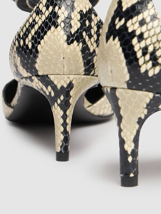 Khaite: 45mm hohe Ledersandaletten mit Pythondruck „Mia“