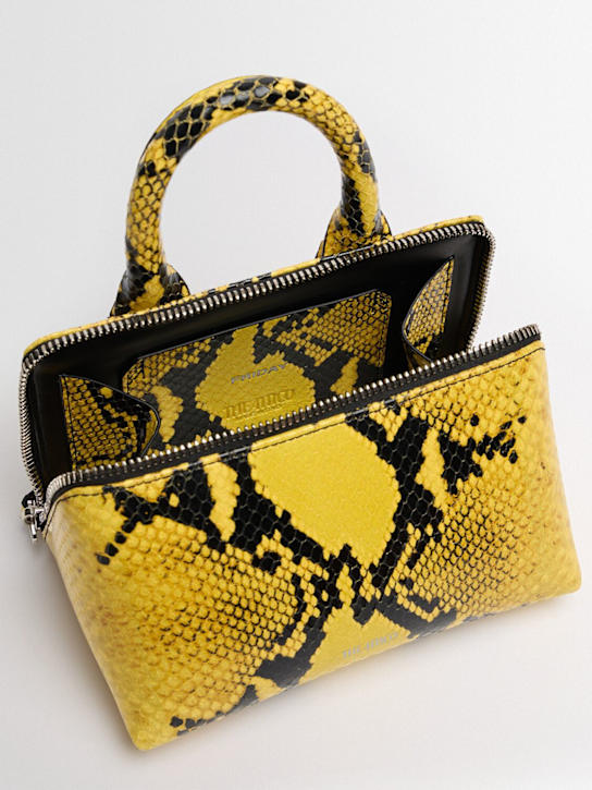 The Attico: Borsa mini Friday in pelle stampa serpente