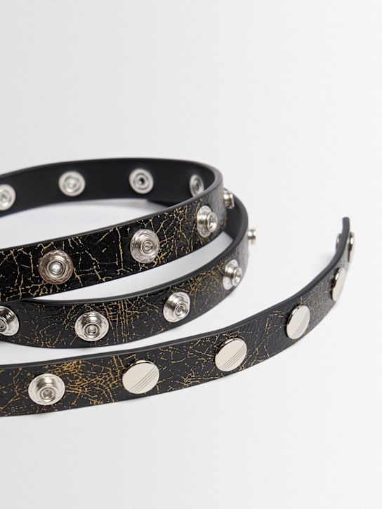 The Attico - Snap button leather belt