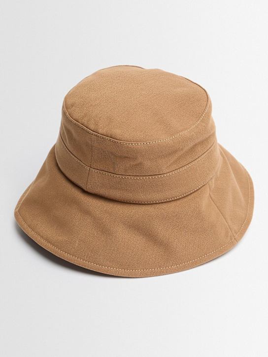 Moncler: Logo cotton gabardine bucket hat