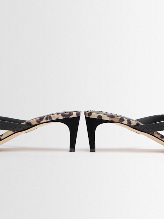Dsquared2: Wild2 Leopard print heeled thong sandals