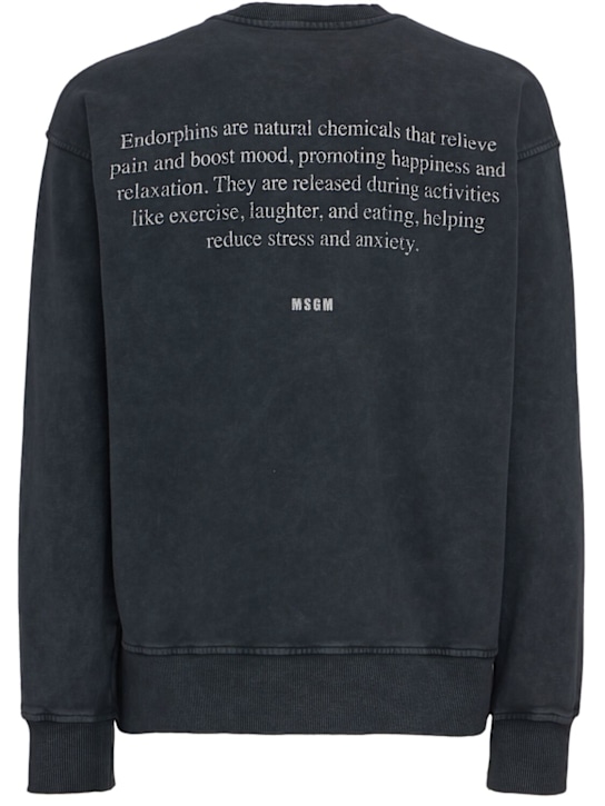 MSGM: Endorphin cotton crewneck sweatshirt