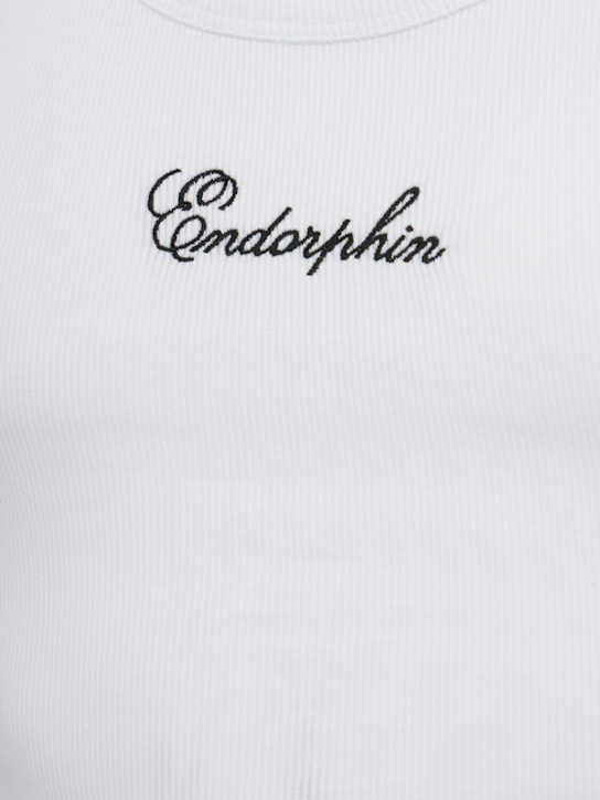 MSGM: Logo cotton blend tank top