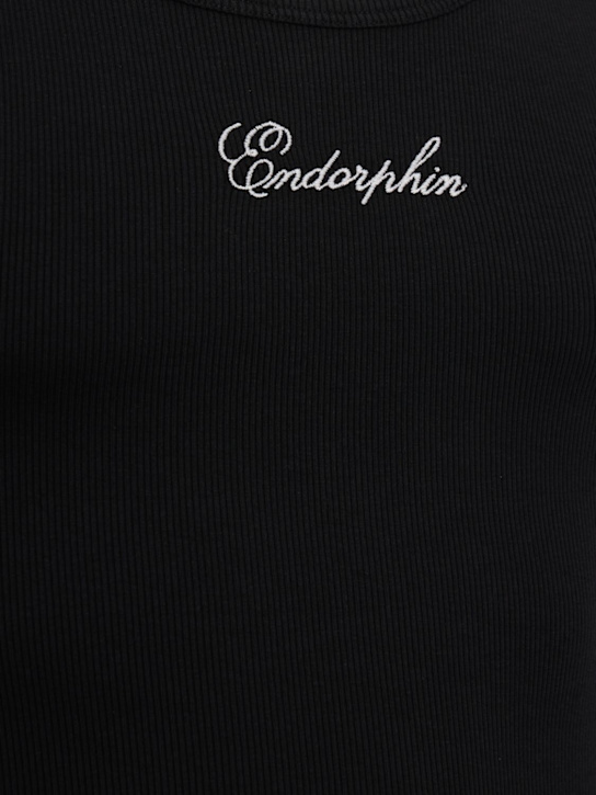 MSGM: Logo cotton blend tank top