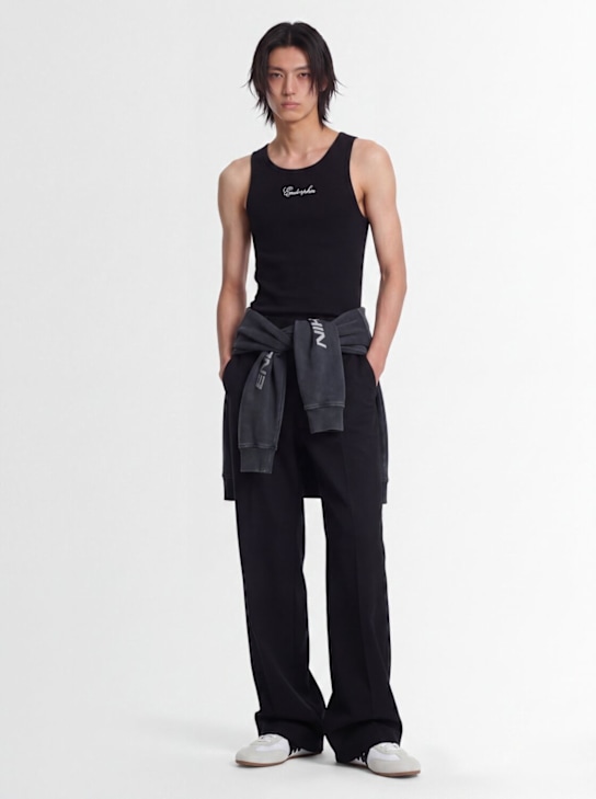 MSGM: Logo cotton blend tank top