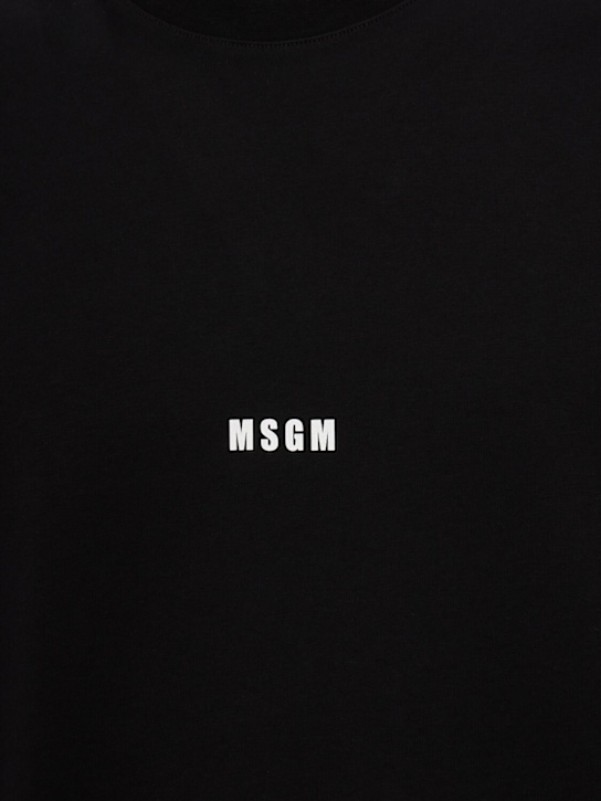 MSGM: Logo long sleeve cotton t-shirt