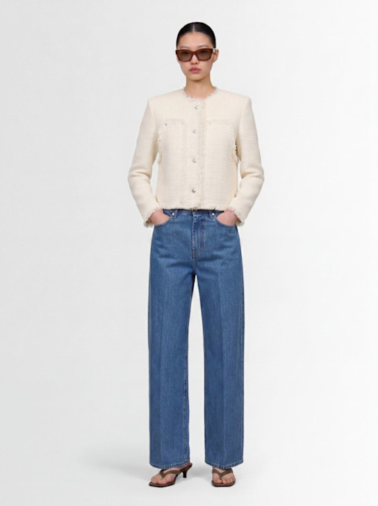 MSGM: Fringed bouclé blazer
