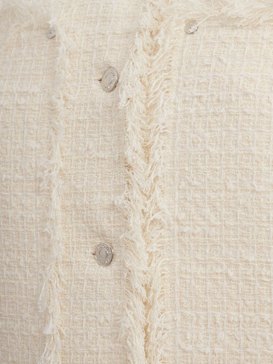 MSGM: Fringed bouclé blazer