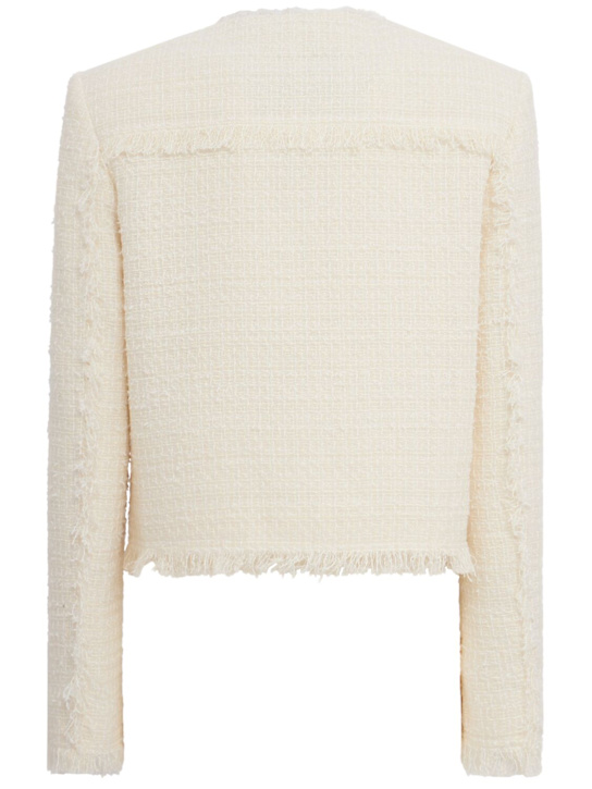 MSGM: Fringed bouclé blazer