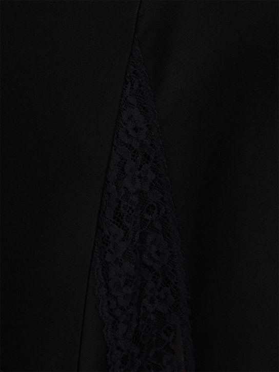 MSGM: Satin long dress with lace