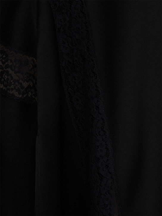 MSGM: Lace & satin long skirt
