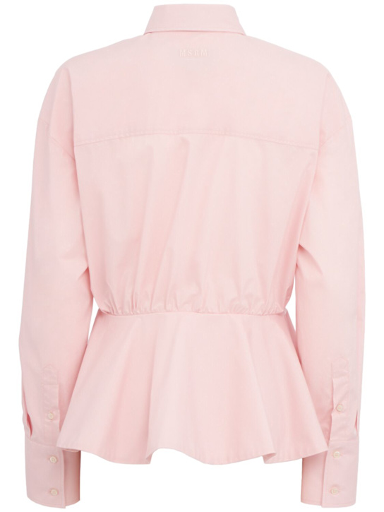 MSGM: Cotton poplin shirt w/ peplum