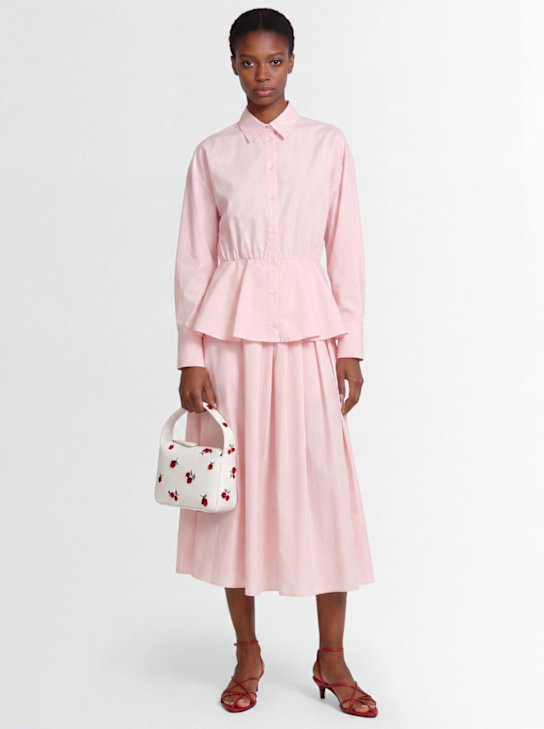 MSGM - Cotton poplin shirt w/ peplum