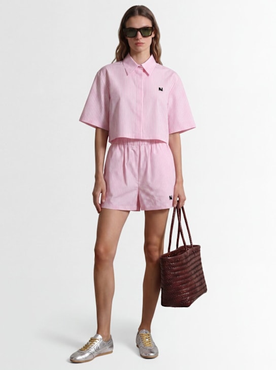 MSGM - Striped boxer-style shorts