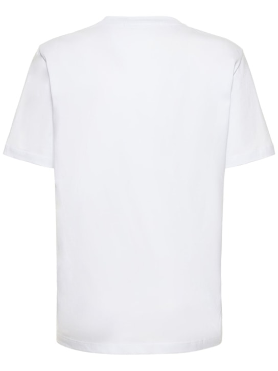MSGM: Brush Stroke logo printed t-shirt