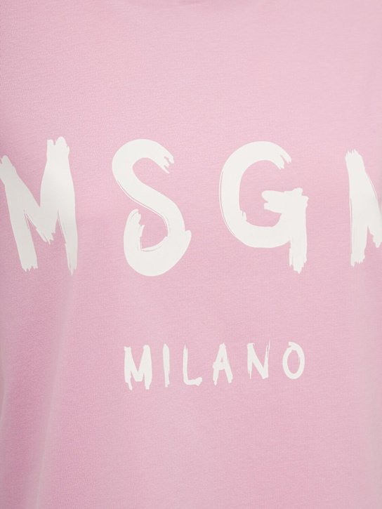 MSGM: Logo cotton t-shirt