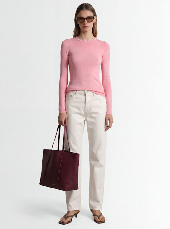 MSGM - Ribbed long sleeve stretch t-shirt
